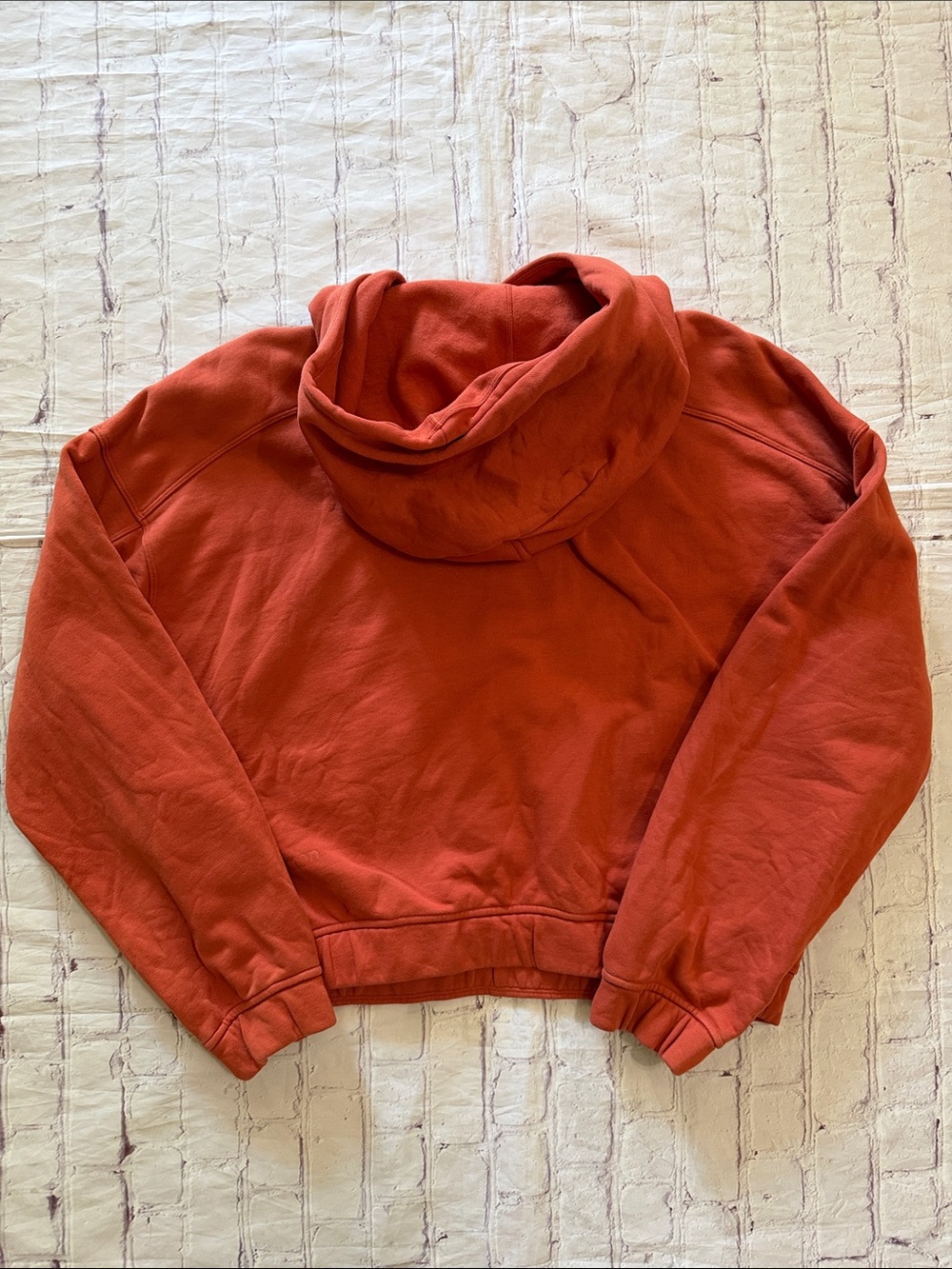 Lululemon Relaxed Cropped Hoodie Canyon Orange French Terry Medium - Picture 7 of 11